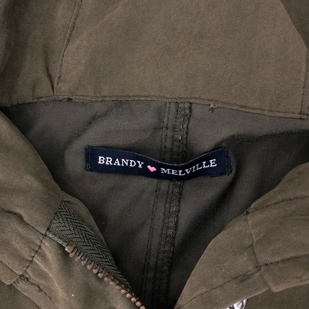 Brandy Melville Utility Cargo Jacket Olive Green - Picture 9 of 11